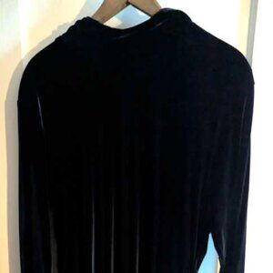 Paul Harris Design 90s Vintage Black Velour Mini Dress
